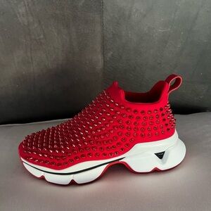Christian Louboutin spike sock Red Studded Sneakers